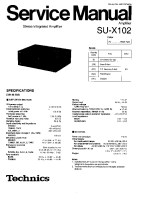 Technics - SUX-102 - Service manual 